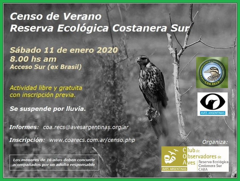 Censo del sábado 11 de enero de 2020